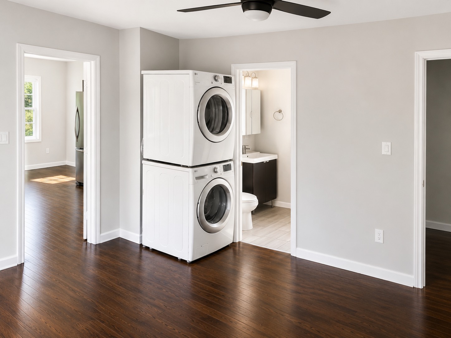 1825 1/2 Santa Rosa Street Houston, TX 77023 - Photo 5 of 7 a view of a storage and utility room with washer and dryer