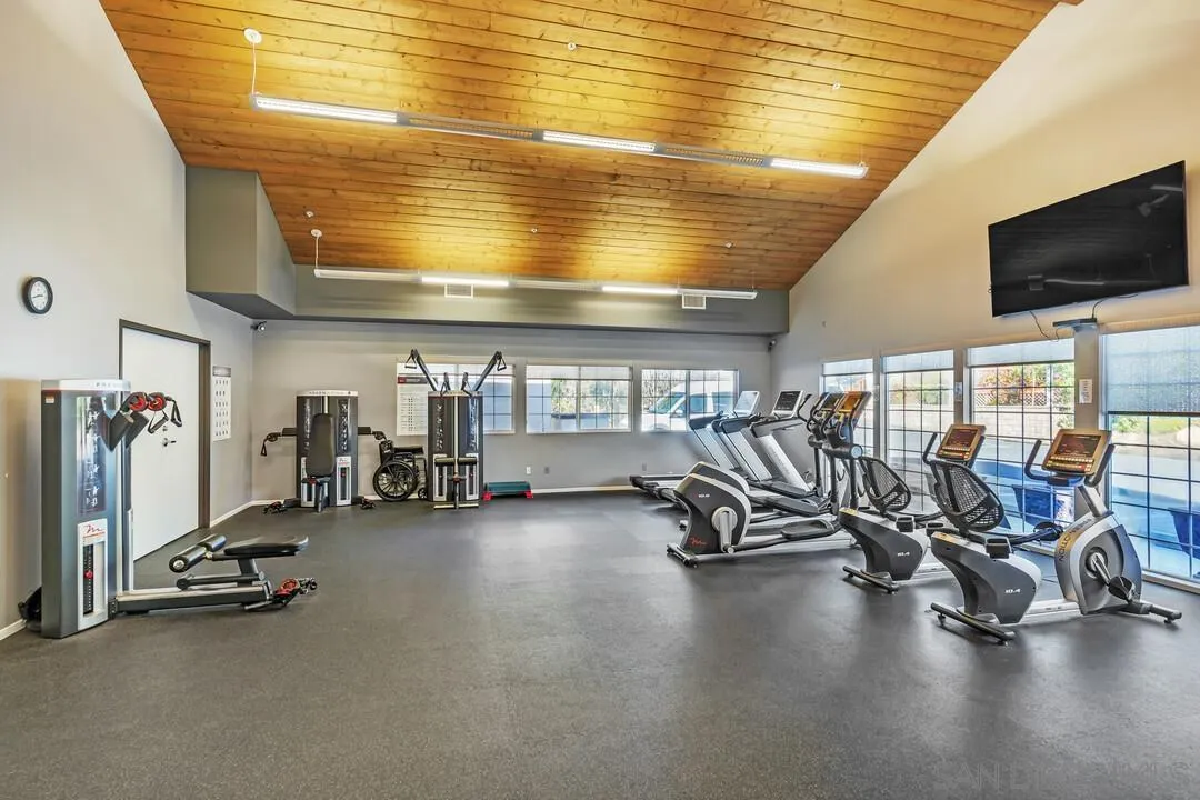 18218 Paradise Mountain Road, Unit 203 Valley Center, CA 92082 - Photo 46 of 68 a view of a room with gym equipment