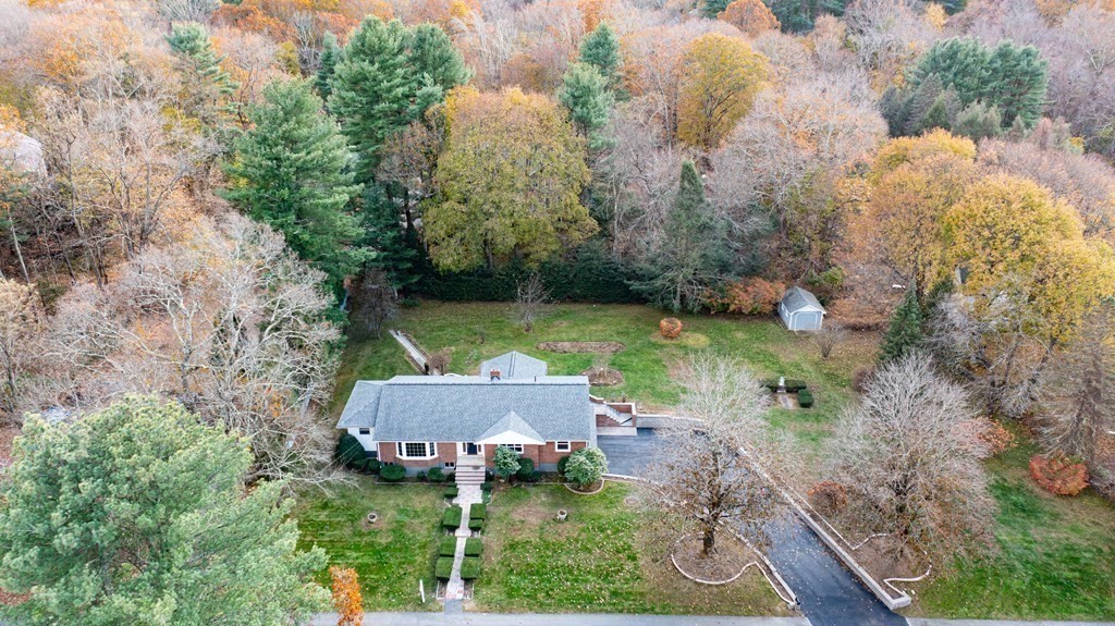 107 Boston Post Road Wayland, MA 01778 - Photo 3 of 42 an aerial view of a house with yard
