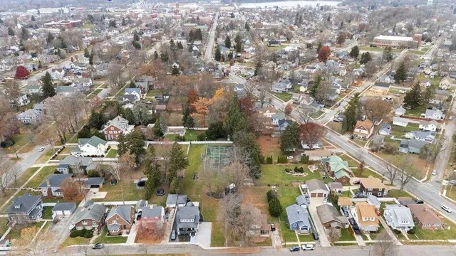 an aerial view of multiple house