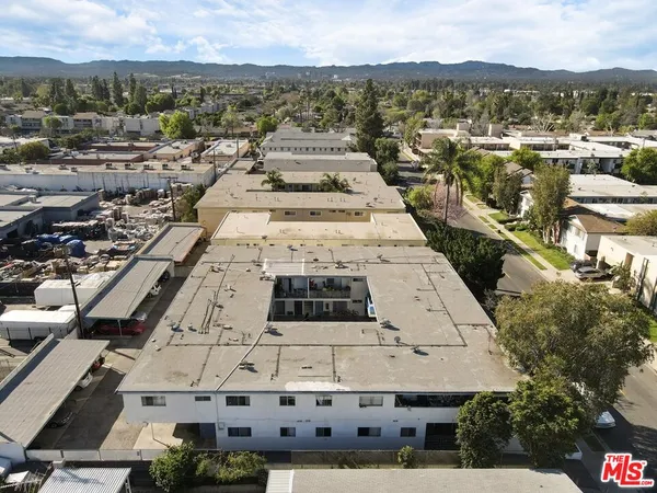 an aerial view of multiple house
