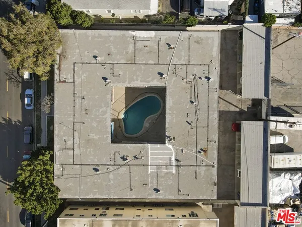 an aerial view of multiple house