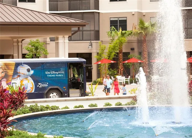 a group of people sitting outside of a building