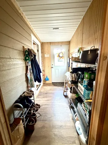 a room with gym equipment