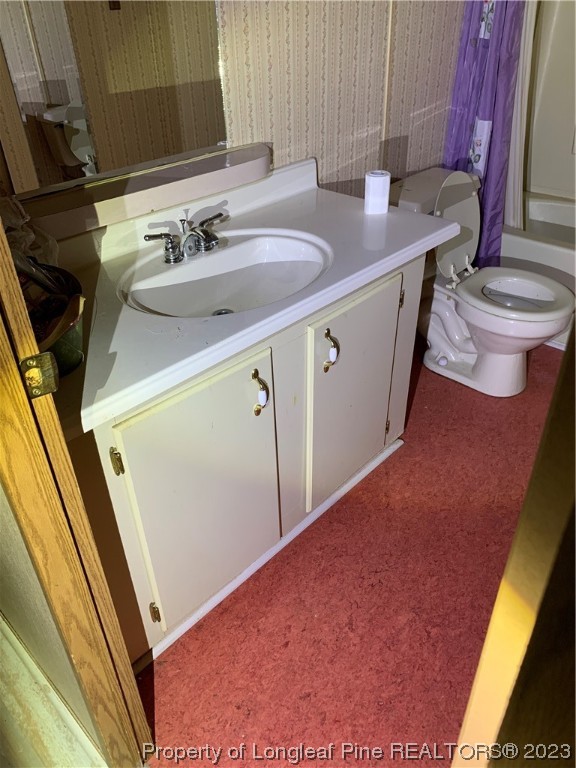 6400 Waldos Beach Road Fayetteville, NC 28306 - Photo 13 of 29 a bathroom with a sink and a toilet