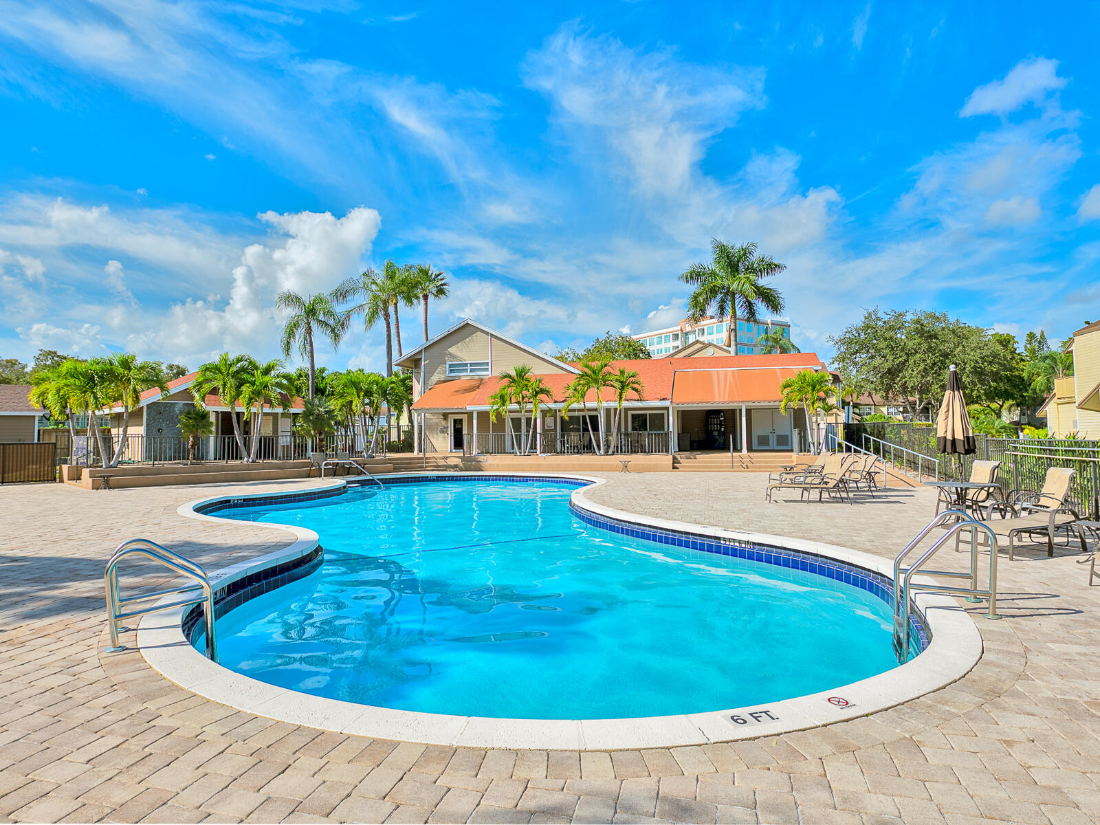 5124 Point Alexis Boca Raton, FL 33431 - Photo 17 of 21 a swimming pool with outdoor seating and yard