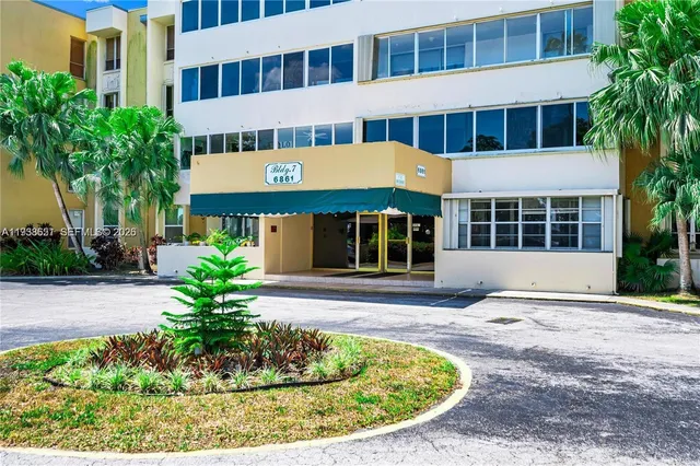 a front view of a building