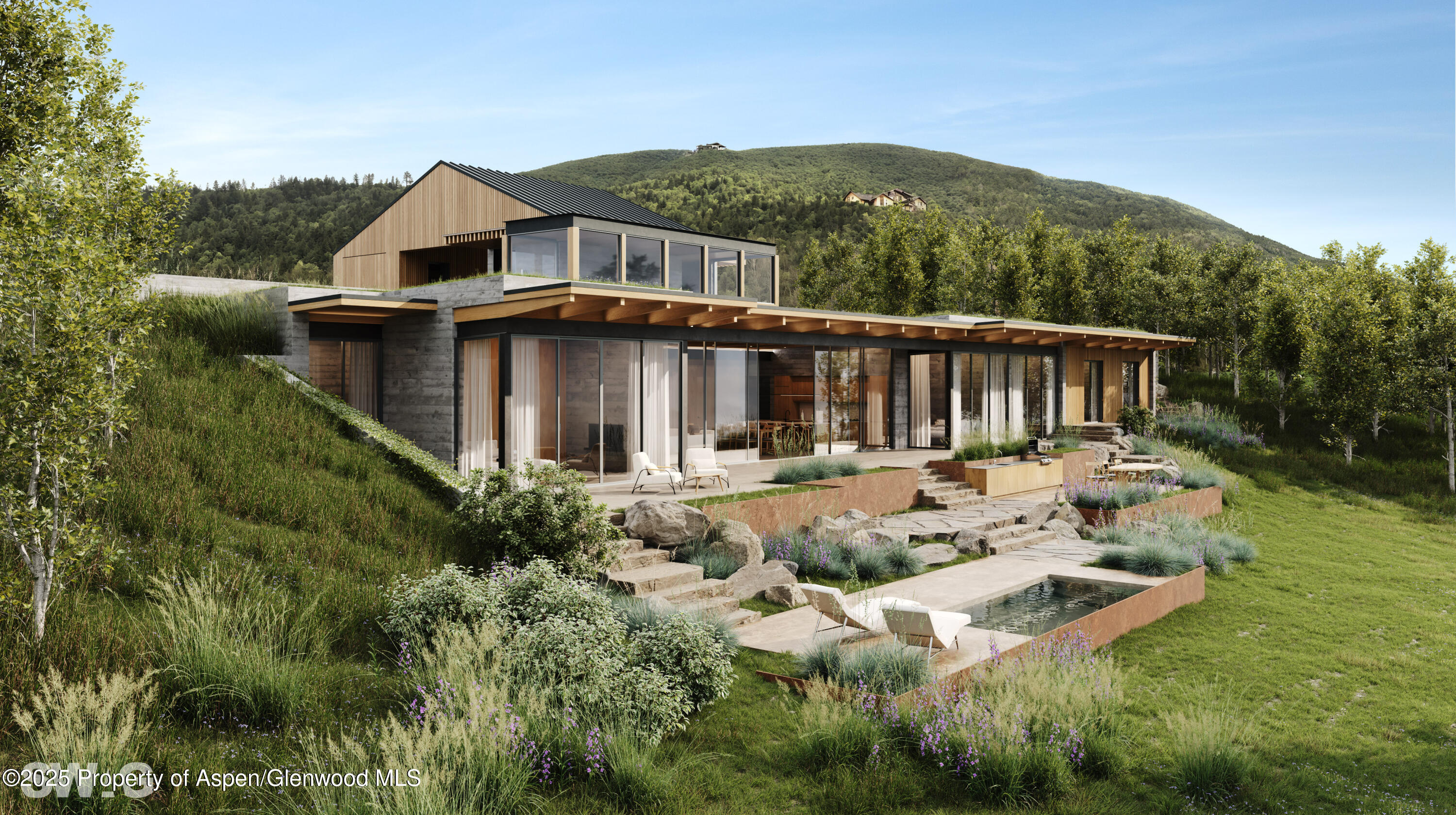 6458 Snowmass Creek Road Snowmass, CO 81654 - Photo 97 of 114 a view of a house with a yard patio and a garden