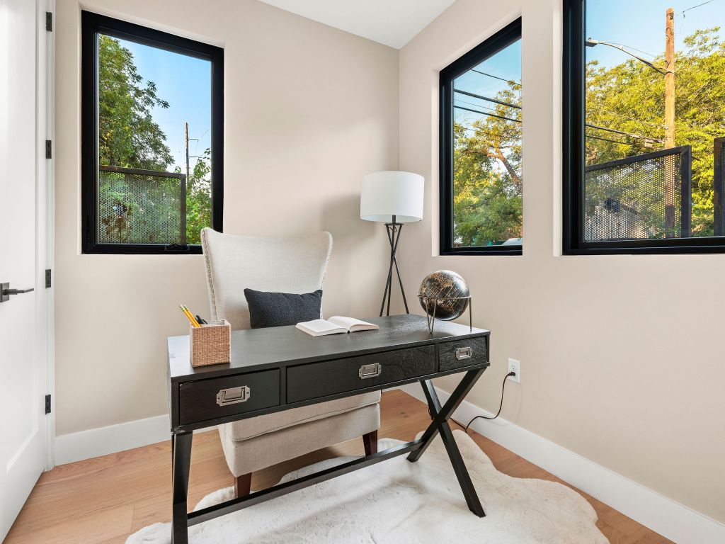 1401 East 3rd Street, Unit 2 Austin, TX 78702 - Photo 22 of 31 Office space featuring wood finished floors and baseboards