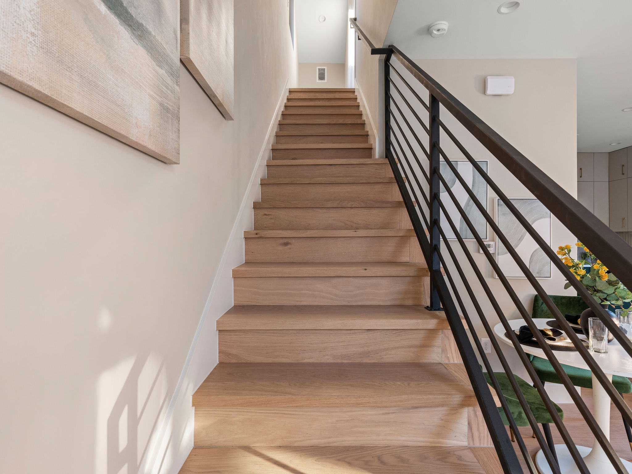 1401 East 3rd Street, Unit 2 Austin, TX 78702 - Photo 24 of 31 Stairs featuring wood finished floors and recessed lighting