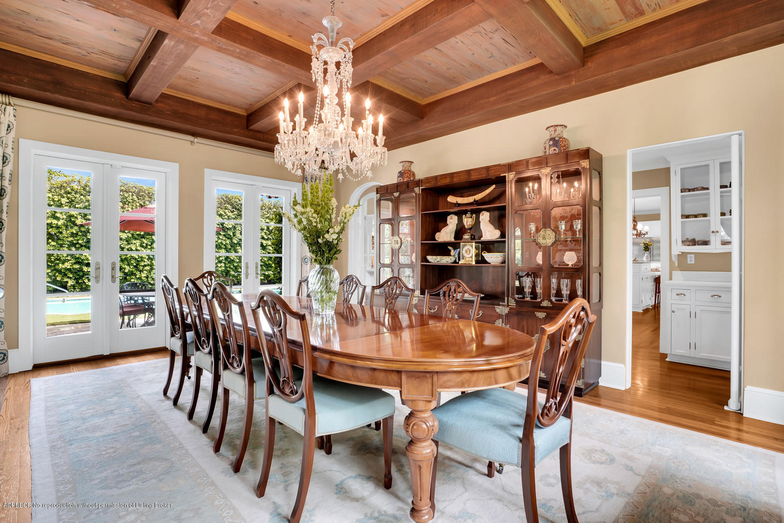 258 Wells Road Palm Beach, FL 33480 - Photo 6 of 18 a view of a dining room with furniture window and outside view