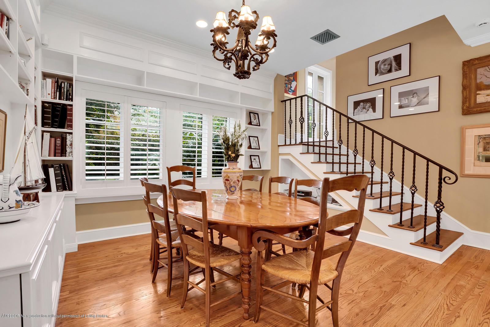 258 Wells Road Palm Beach, FL 33480 - Photo 10 of 18 a view of a dining room with furniture window and outside view