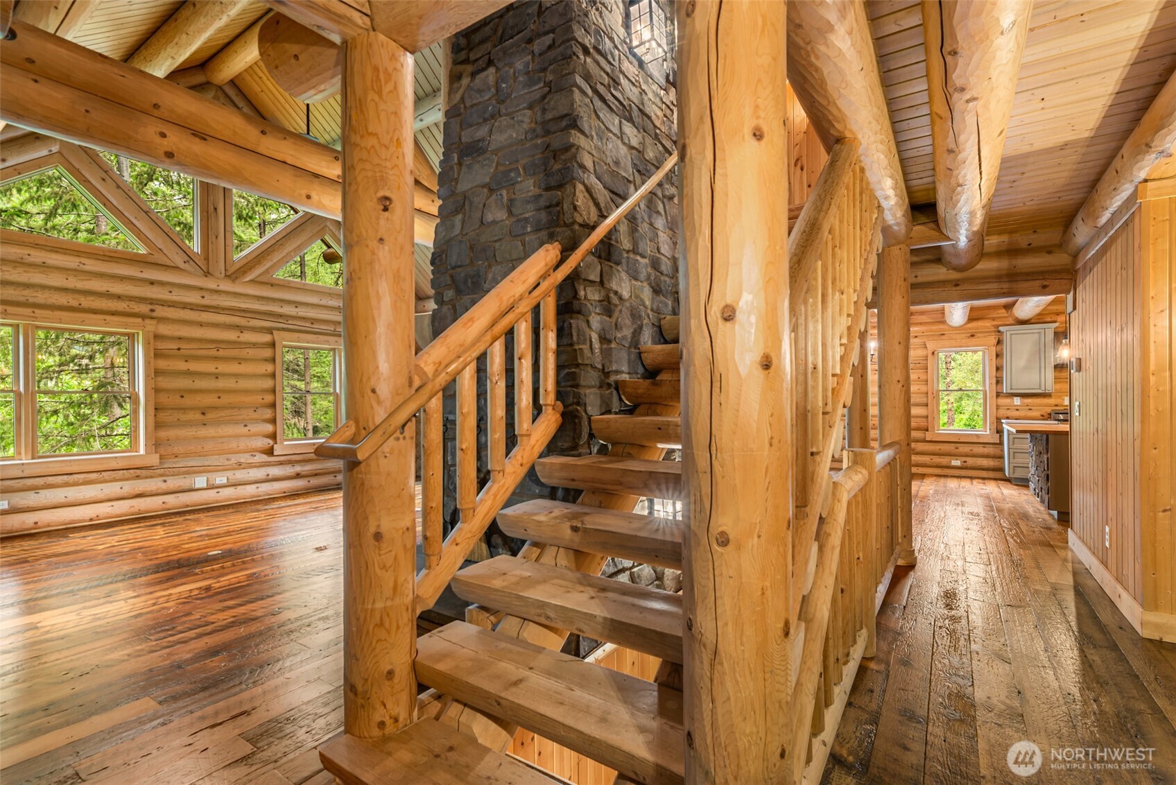3888 Camas Creek Road Peshastin, WA 98847 - Photo 22 of 40 a view of an entryway with wooden floor and stairs