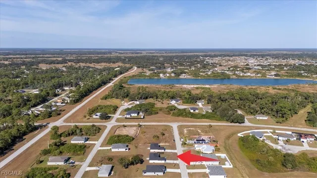 an aerial view of multiple house