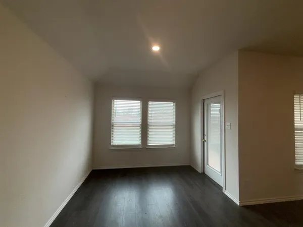 an empty room with a window