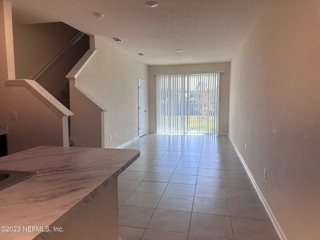 a view of hallway with front door