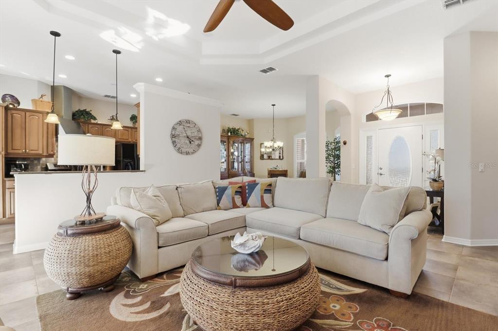 6 Carnation Court Homosassa, FL 34446 - Photo 13 of 48 a living room with furniture and a view of kitchen