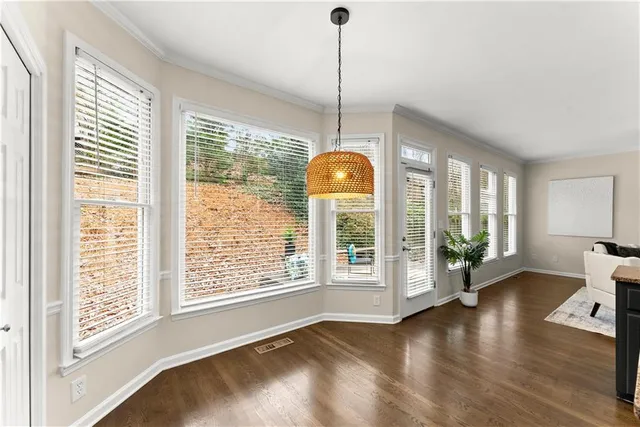 an empty room with a window