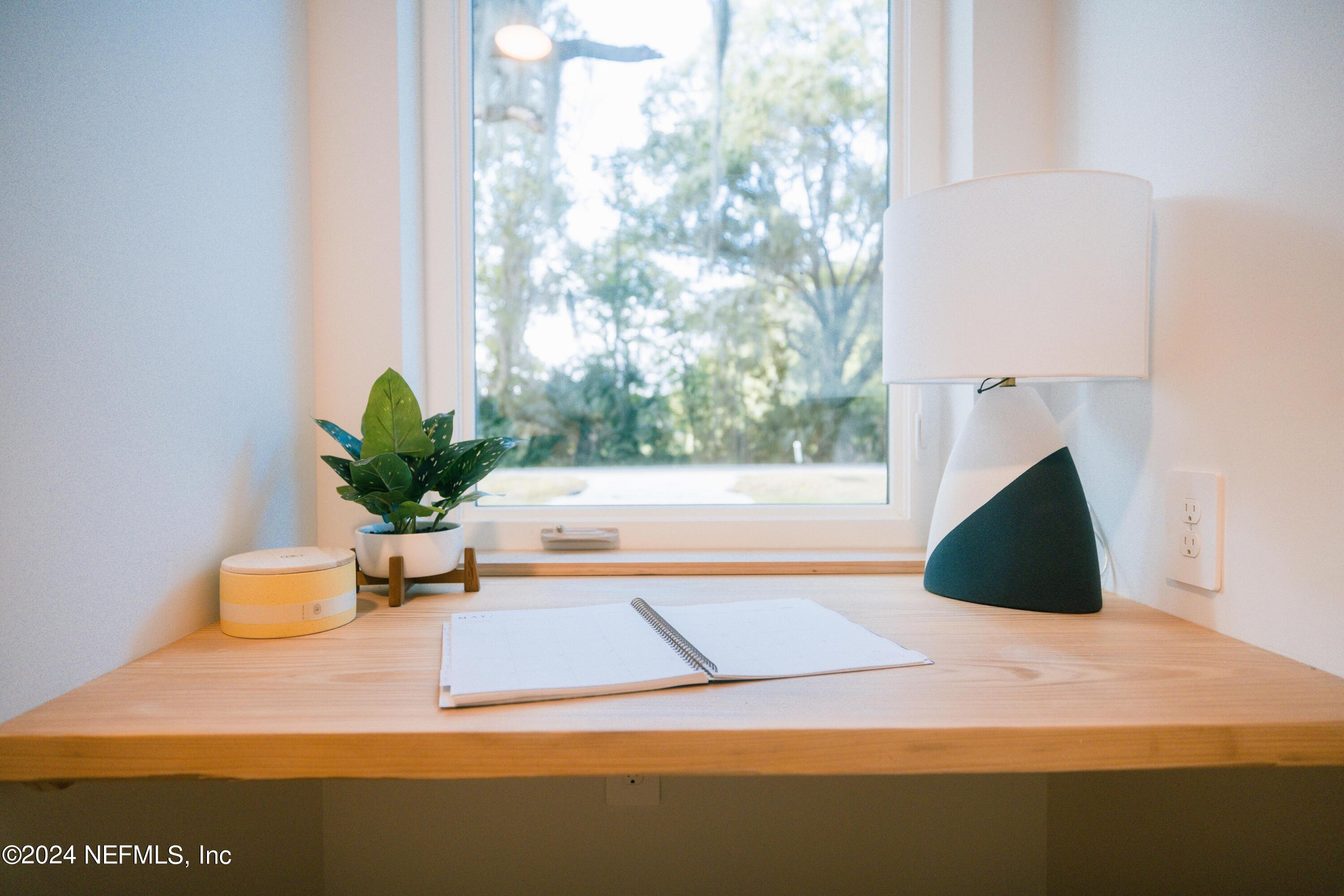 673 Julia Street St. Augustine, FL 32084 - Photo 12 of 21 a bathroom with a sink a mirror and next to a window