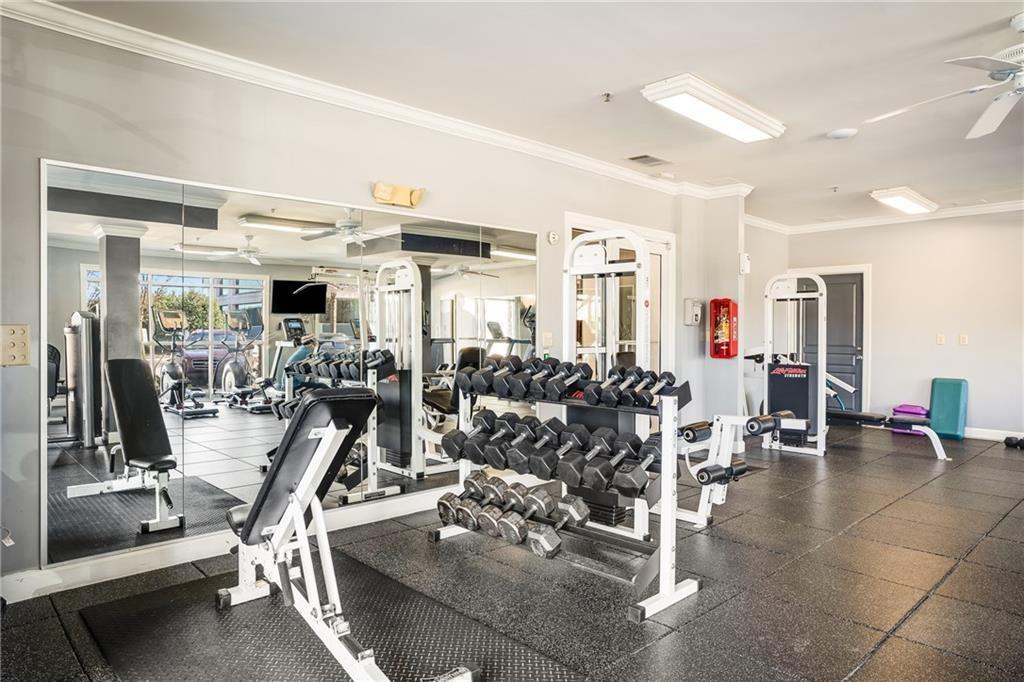 10 Perimeter Summit Boulevard, Unit 1404 Brookhaven, GA 30319 - Photo 34 of 39 a view of a room with gym equipment