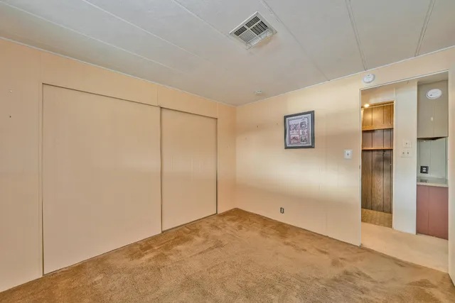 a view of a room with cabinet