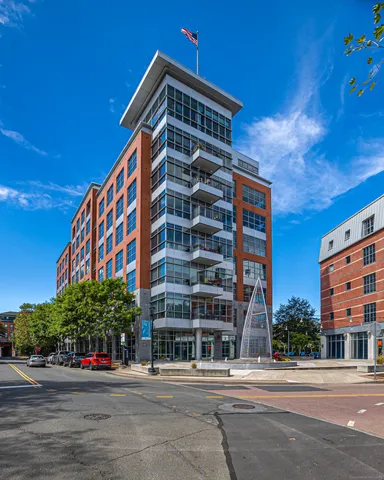 a front view of a building