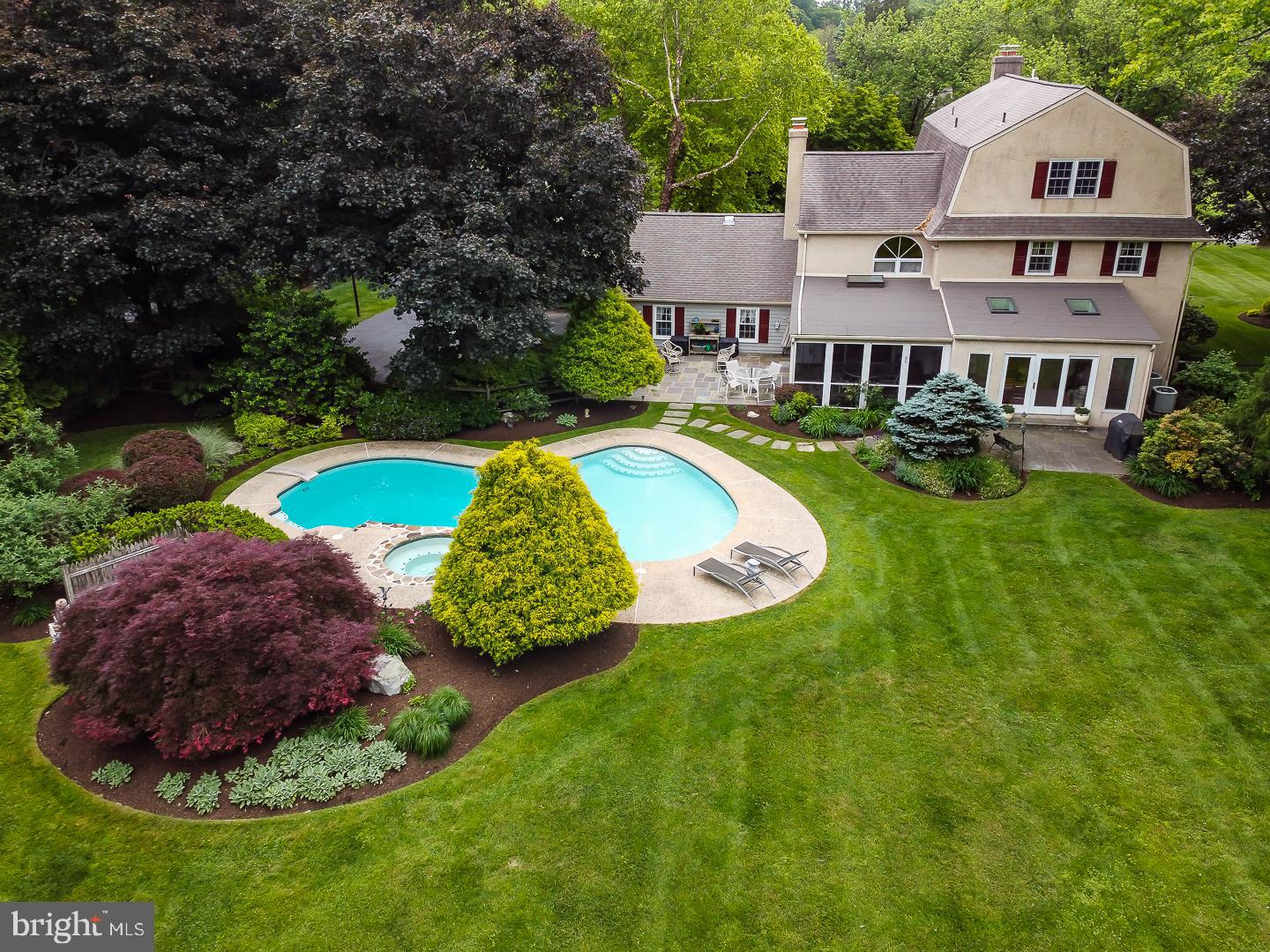 1279 Argyle Road Berwyn, PA 19312 - Photo 3 of 73 View of the back of the home and pool