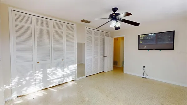 an empty room with a window