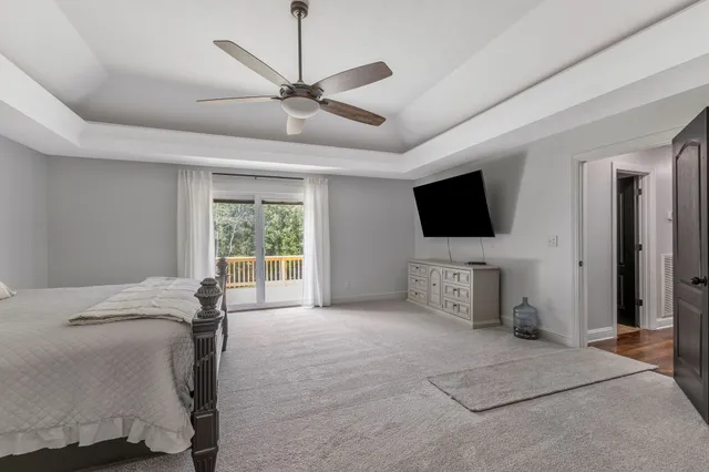 a view of an empty room with a fireplace