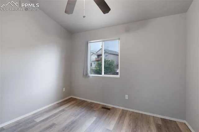 an empty room with a window