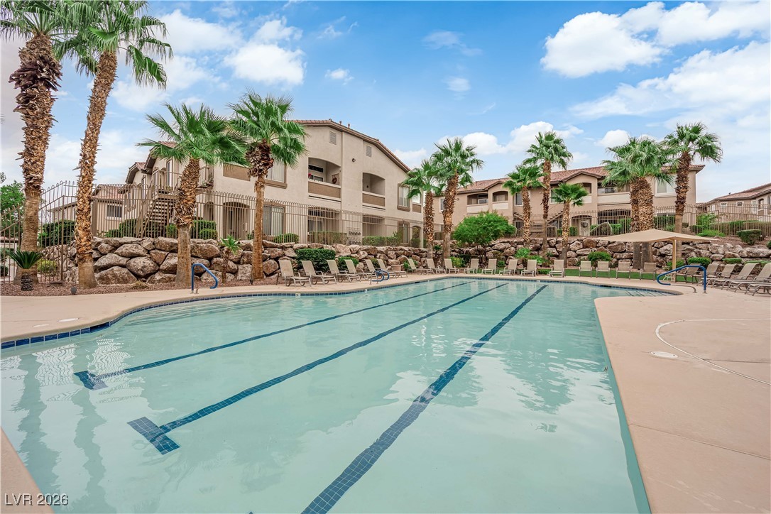 2305 West Horizon Ridge Parkway, Unit 3512 Henderson, NV 89052 - Photo 26 of 29 Community pool featuring a patio area and stairway