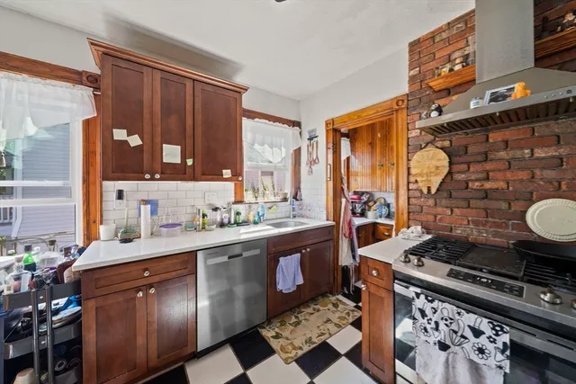 a large kitchen with lots of appliances