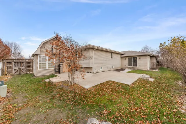 a house view with a backyard space
