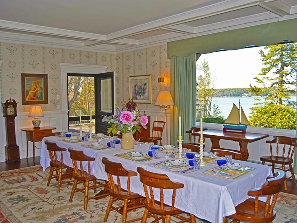 46 South Shore Road Northeast Harbor, ME 04662 - Photo 7 of 32 The formal dining room offers...