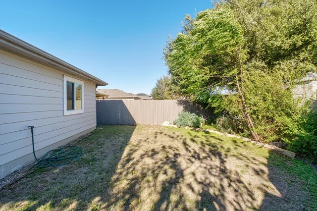 a backyard of a house