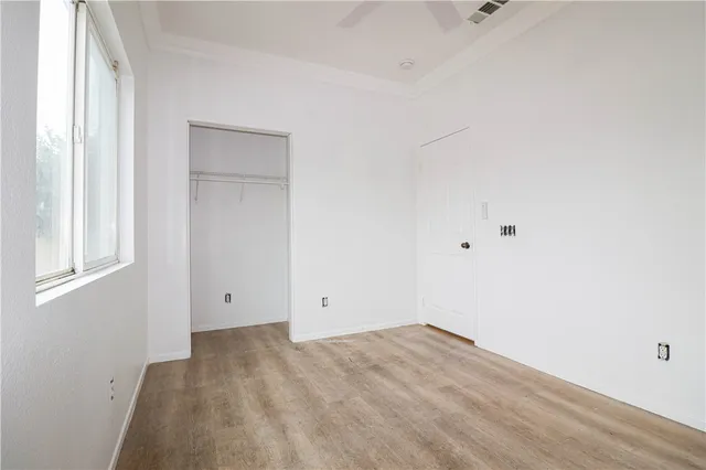 an empty room with a window