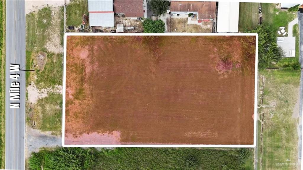 a view of a back yard from a wall