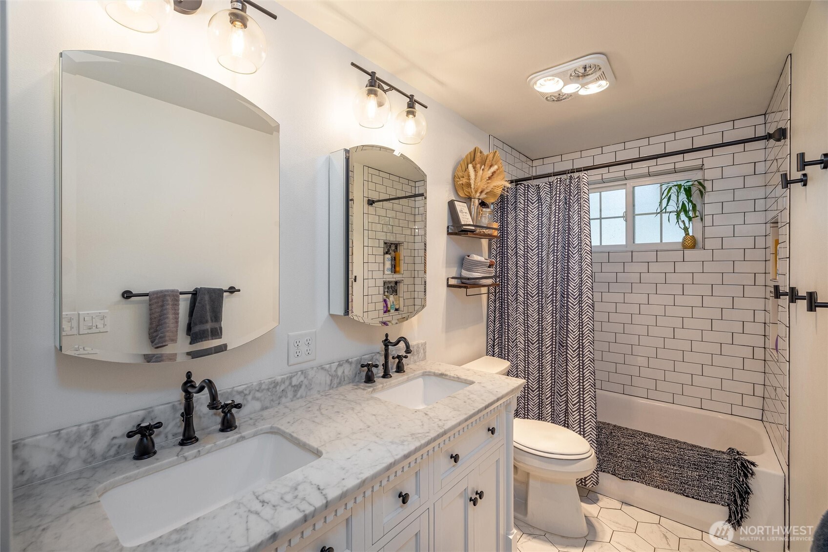 8679 Depot Road Lynden, WA 98264 - Photo 27 of 40 a bathroom with a granite countertop toilet sink and mirror