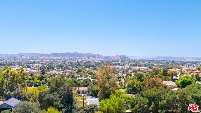 a view of city and mountain
