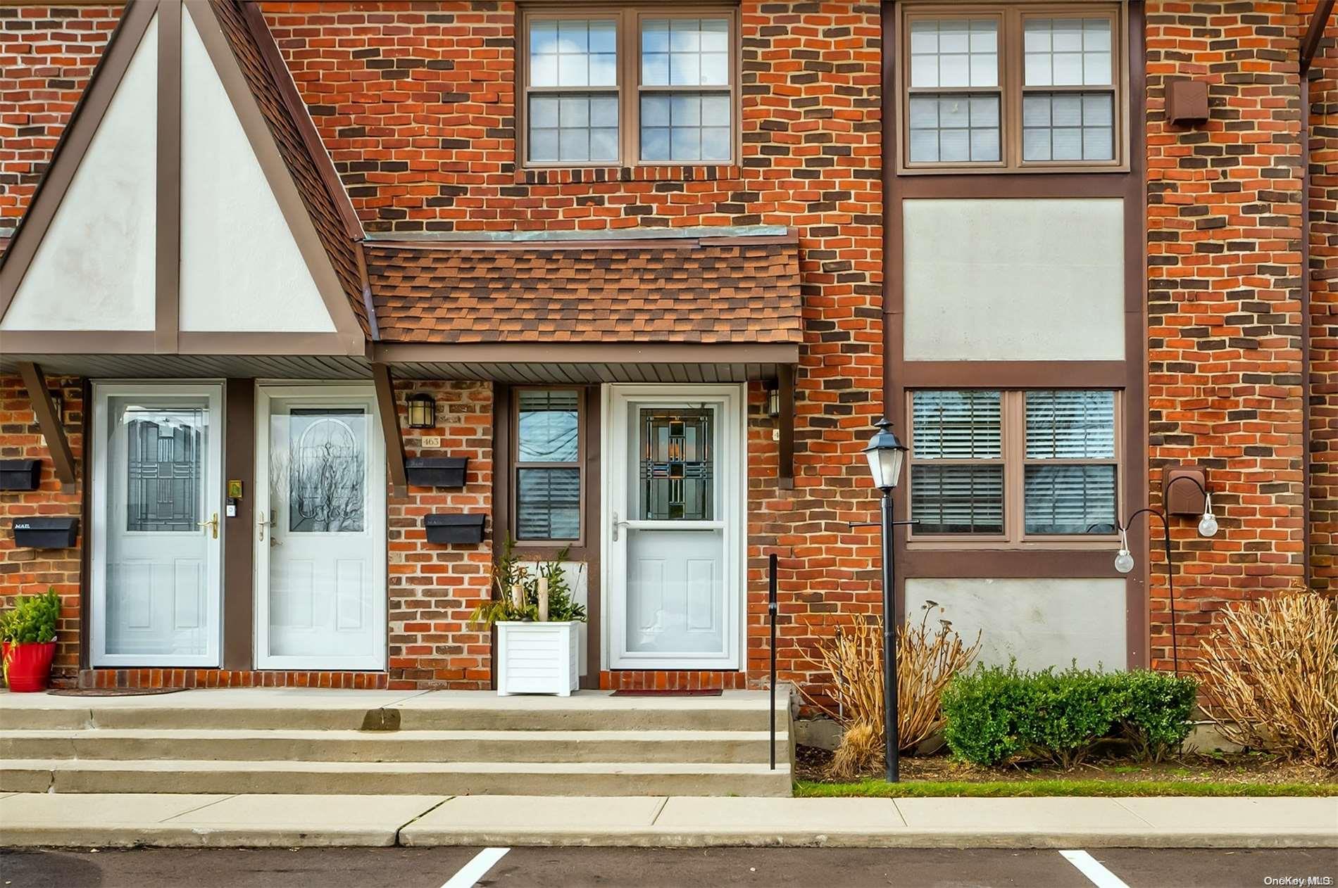 a view of a brick building