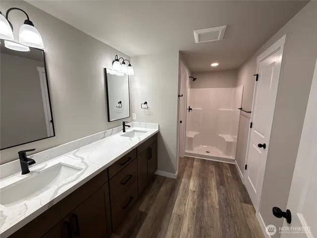 a close view of closet