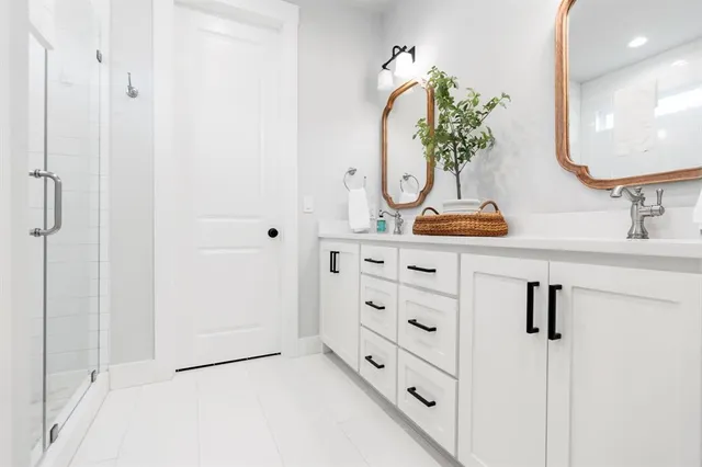 a view of bathroom with a shower