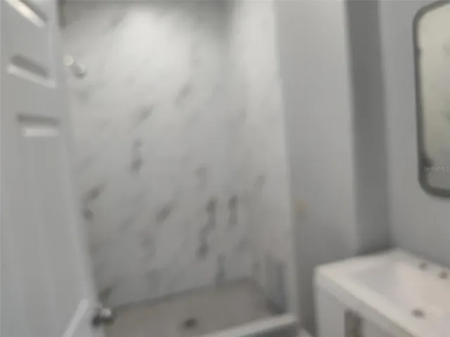 a small space with a shower curtain