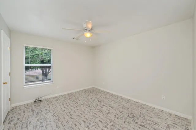 an empty room with a window