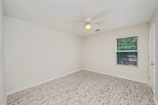 an empty room with a window