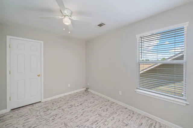 a view of a livingroom with a window