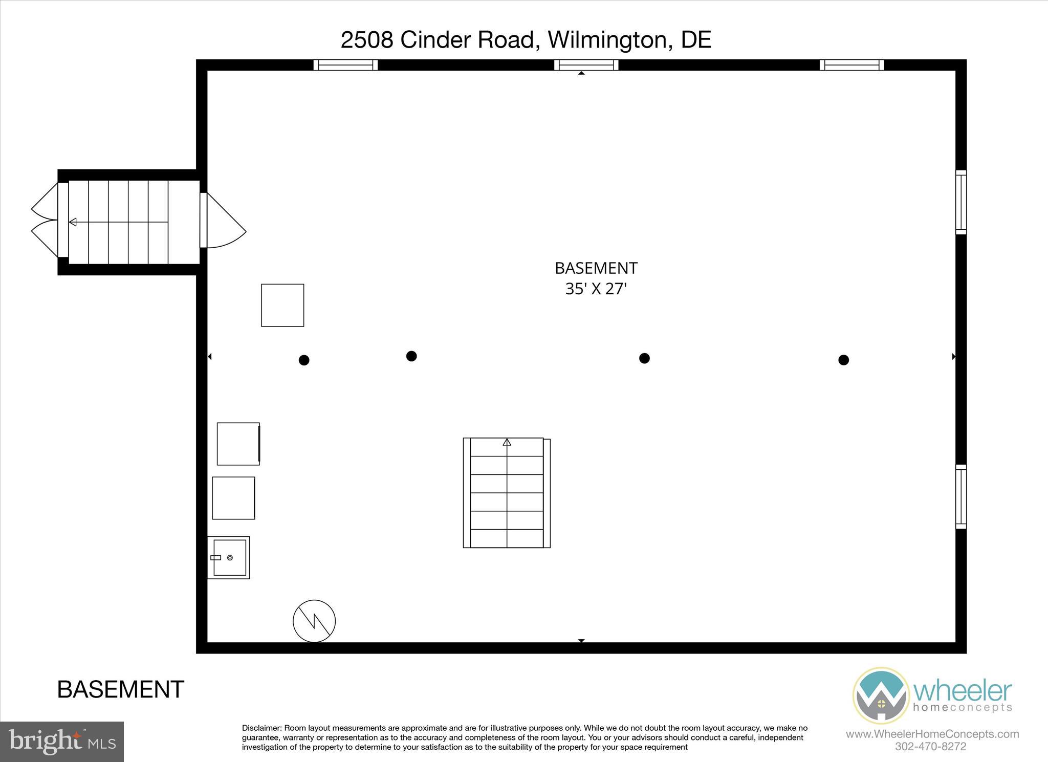 2508 Cinder Road Wilmington, DE 19810 - Photo 33 of 34 Basement with outside entrance