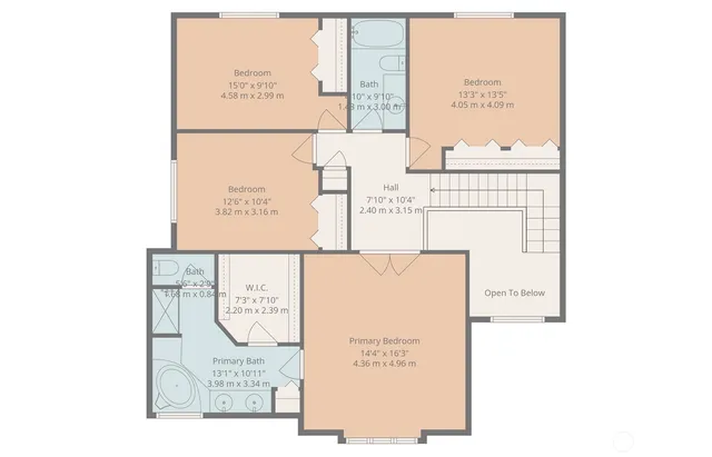 a bathroom with a granite countertop sink a large mirror a bathtub and shower