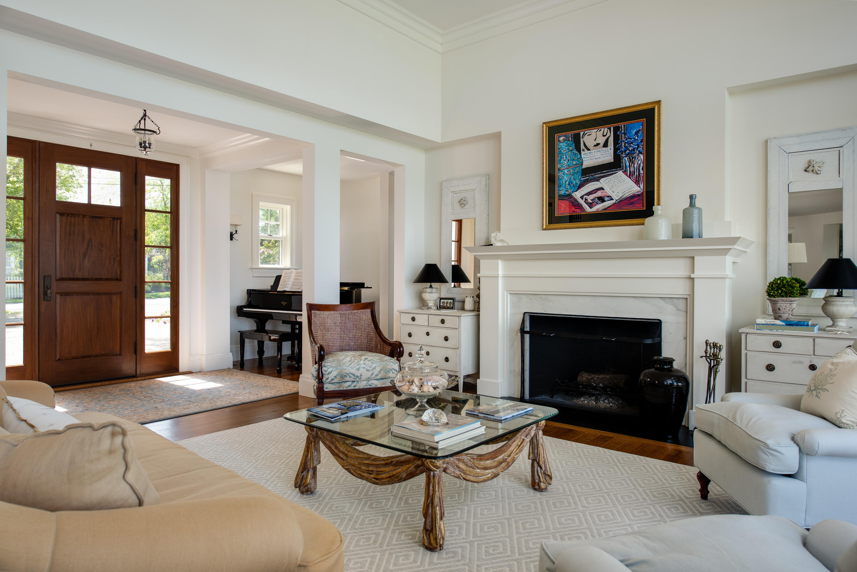85 Salten Point Road Barnstable, MA 02630 - Photo 9 of 34 a living room with furniture and a fireplace