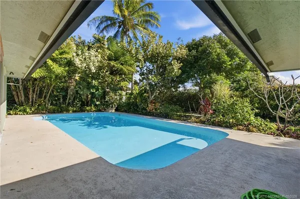 a view of a backyard
